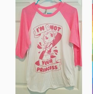 Im not your princess baseball tee
